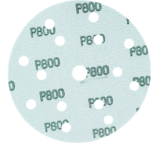 Диск абразивный с липучкой DTC-Film (green) 150 мм, 15 отверстий, P800, 5 шт BRUSHTEX 150G15-800