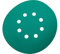 Диск абразивный с липучкой DTC-Film (green) 150 мм, 8 отверстий, P150, 5 шт BRUSHTEX 150G8-180