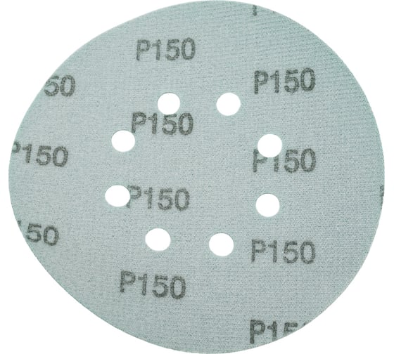Диск абразивный с липучкой DTC-Film (green) 150 мм, 8 отверстий, P150, 5 шт BRUSHTEX 150G8-180