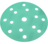 Диск абразивный с липучкой DTC-Film (green) 150 мм, 15 отверстий, P1500, 5 шт BRUSHTEX 150G15-1500