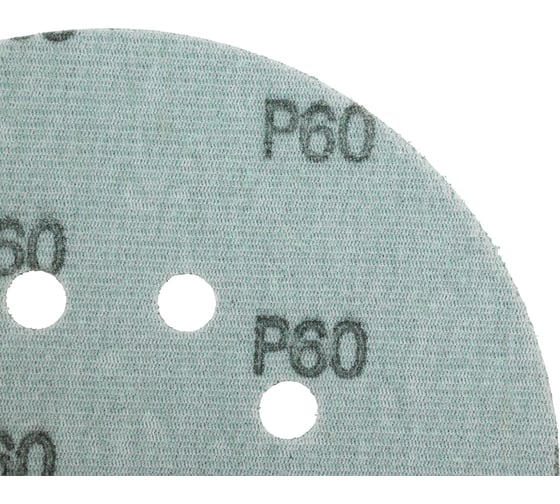 Диск абразивный с липучкой DTC-Film (green) 150 мм, 8 отверстий, P60, 5 шт BRUSHTEX 150G8-60