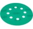 Диск абразивный с липучкой DTC-Film (green) 125 мм, 8 отверстий, P800, 10 шт BRUSHTEX 125G8-800 1