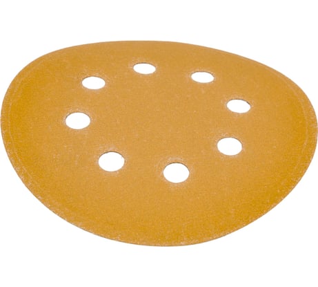 Диск абразивный с липучкой Sandpaper (yellow) 125 мм, 8 отверстий, P240, 10 шт BRUSHTEX 125Y8-240