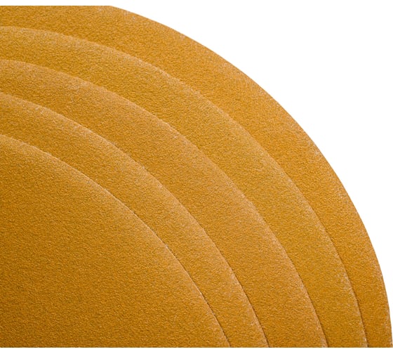 Диск абразивный с липучкой Sandpaper (yellow) 150 мм, 8 отверстий, P240, 5 шт BRUSHTEX 150Y8-240
