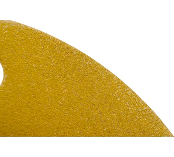 Диск абразивный с липучкой Sandpaper (yellow) 150 мм, 15 отверстий, P320, 5 шт BRUSHTEX 150Y15-320