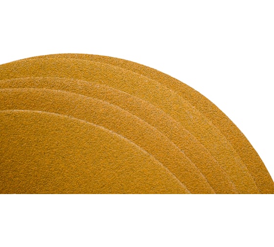 Диск абразивный с липучкой Sandpaper (yellow) 150 мм, без отверстий, P120, 5 шт BRUSHTEX 150Y0-120