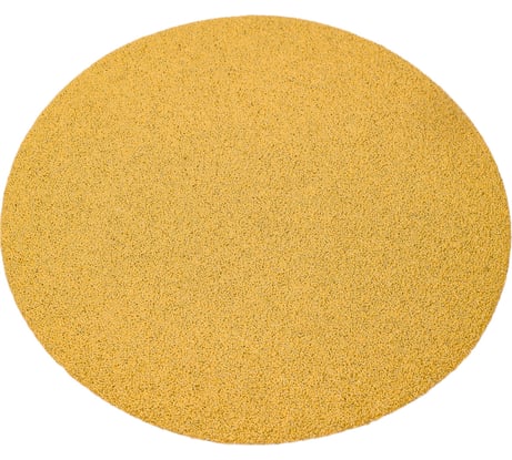 Диск абразивный с липучкой Sandpaper (yellow) 150 мм, без отверстий, P60, 5 шт BRUSHTEX 150Y0-60