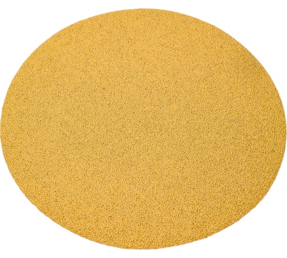 Диск абразивный с липучкой Sandpaper (yellow) 150 мм, без отверстий, P60, 5 шт BRUSHTEX 150Y0-60 1