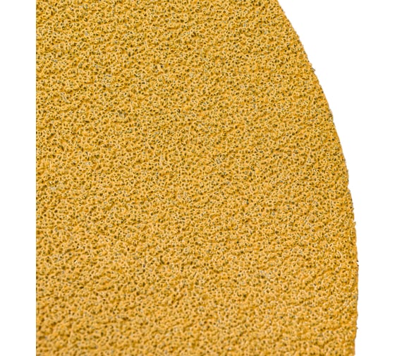 Диск абразивный с липучкой Sandpaper (yellow) 150 мм, без отверстий, P60, 5 шт BRUSHTEX 150Y0-60