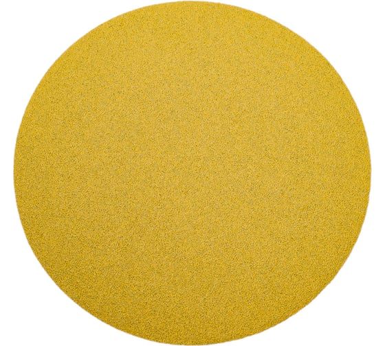 Диск абразивный с липучкой Sandpaper (yellow) 150 мм, без отверстий, P80, 5 шт BRUSHTEX 150Y0-80 1