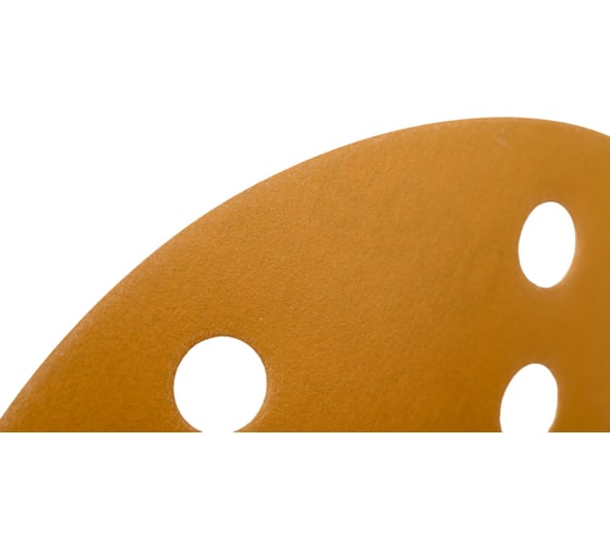 Диск абразивный с липучкой Sandpaper (yellow) 150 мм, 15 отверстий, P600, 5 шт BRUSHTEX 150Y15-600