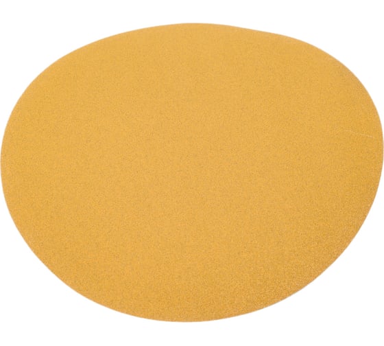 Диск абразивный с липучкой Sandpaper (yellow) 150 мм, без отверстий, P180, 5 шт BRUSHTEX 150Y0-180 1