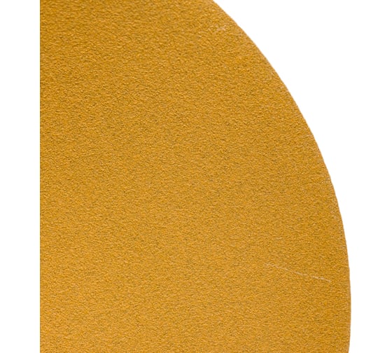 Диск абразивный с липучкой Sandpaper (yellow) 150 мм, без отверстий, P180, 5 шт BRUSHTEX 150Y0-180