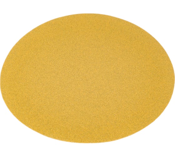 Диск абразивный с липучкой Sandpaper (yellow) 150 мм, без отверстий, P100, 5 шт BRUSHTEX 150Y0-100