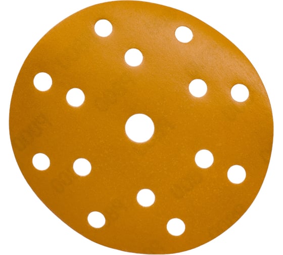 Диск абразивный с липучкой Sandpaper (yellow) 150 мм, 15 отверстий, P800, 5 шт BRUSHTEX 150Y15-800