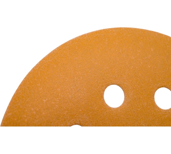 Диск абразивный с липучкой Sandpaper (yellow) 125 мм, 8 отверстий, P320, 10 шт BRUSHTEX 125Y8-320