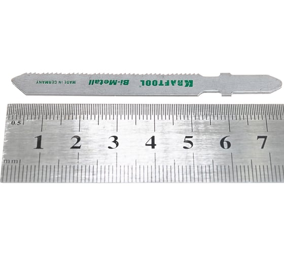 Пилки KRAFTOOL для эл/лобзика, Bi-Metall, по металлу, 1,5-2мм, EU-хвост., шаг 1,2мм, 55мм, 2шт 159555-1,2