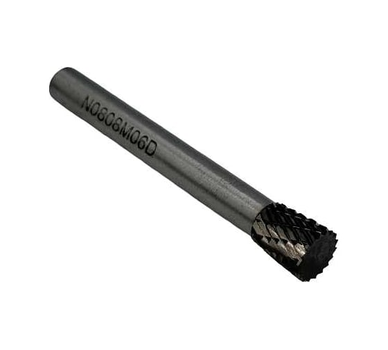 Бор-фреза твердосплавная тип N080806 (обратный конус) 8.0 мм, хвостовик 6 мм, двойная насечка TORNERI Т018448 1