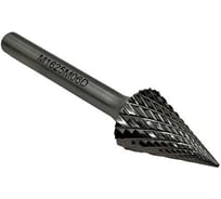 Бор-фреза твердосплавная тип M162506 (коническая с заостренным концом) 16.0 мм, хвостовик 6 мм, двойная насечка TORNERI Т018445