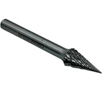 Бор-фреза твердосплавная тип M102006 (коническая с заостренным концом) 10.0 мм, хвостовик 6 мм, двойная насечка TORNERI Т018443