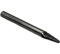 Бор-фреза твердосплавная тип L061606 (коническая с закругленным концом) 6.0 мм, хвостовик 6 мм, двойная насечка TORNERI Т018434