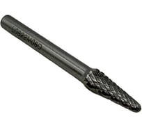 Бор-фреза твердосплавная тип L082206 (коническая с закругленным концом) 8.0 мм, хвостовик 6 мм, двойная насечка TORNERI Т018435