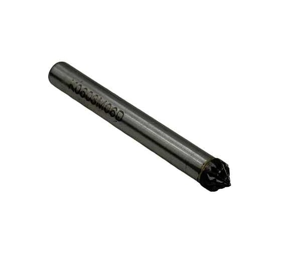 Бор-фреза твердосплавная тип K060306 (коническая) 6.0 мм, хвостовик 6 мм, двойная насечка TORNERI Т018428 1