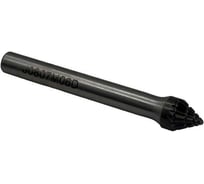 Бор-фреза твердосплавная тип J080706 (коническая) 8.0 мм, хвостовик 6 мм, двойная насечка TORNERI Т018423