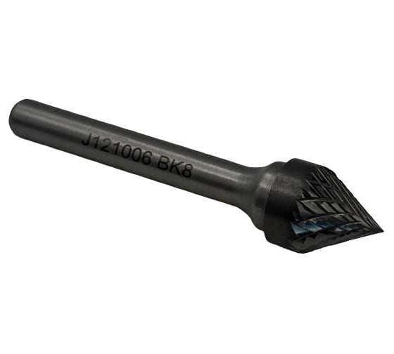 Бор-фреза твердосплавная тип J121006 (коническая) 12.0 мм, хвостовик 6 мм, двойная насечка TORNERI Т018425 1