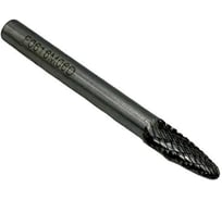 Бор-фреза твердосплавная тип F061606 (сфероконическая) 6.0 мм, хвостовик 6 мм, двойная насечка TORNERI Т018404