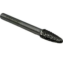 Бор-фреза твердосплавная тип F082006 (сфероконическая) 8.0 мм, хвостовик 6 мм, двойная насечка TORNERI Т018405