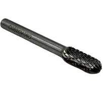 Бор-фреза твердосплавная тип C082006 (сфероцилиндрическая) 8.0 мм, хвостовик 6 мм, двойная насечка TORNERI Т018387