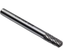 Бор-фреза твердосплавная тип C061606 (сфероцилиндрическая) 6.0 мм, хвостовик 6 мм, двойная насечка TORNERI Т018386