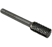 Бор-фреза твердосплавная тип В102006 (цилиндрическая) 10.0 мм, хвостовик 6 мм, торц.зуб, двойная насечка TORNERI Т018382