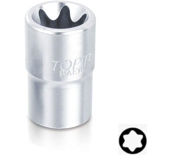 Головка звездочка Е14, 1/2" DR TOPTUL BAED1614 1