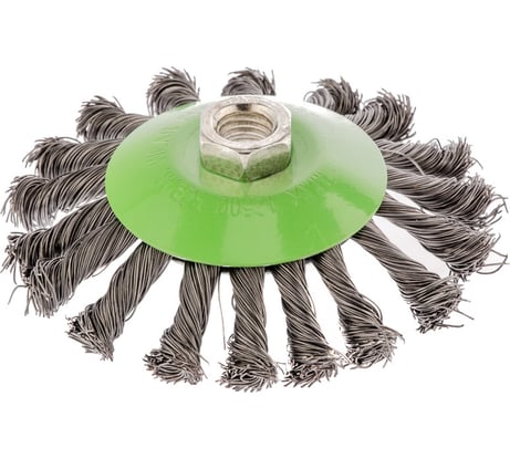 Щетка тарелка (115 мм; М14; крученая проволока 0.5 мм) для УШМ СИБРТЕХ 746107