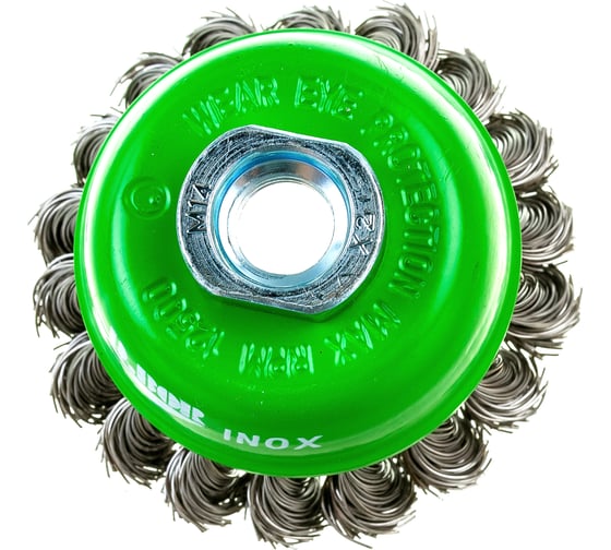 Щетка чашечная жгутовая INOX Standard (75 мм; М14) для УШМ D.BOR D02-IS-075-M14-050