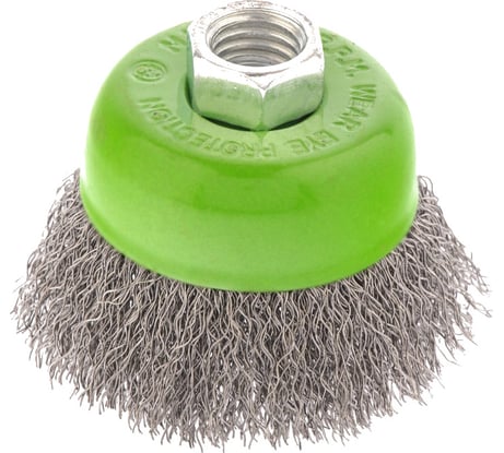 Щетка чашка (65 мм; М14; витая проволока 0.3 мм) для УШМ СИБРТЕХ 746037