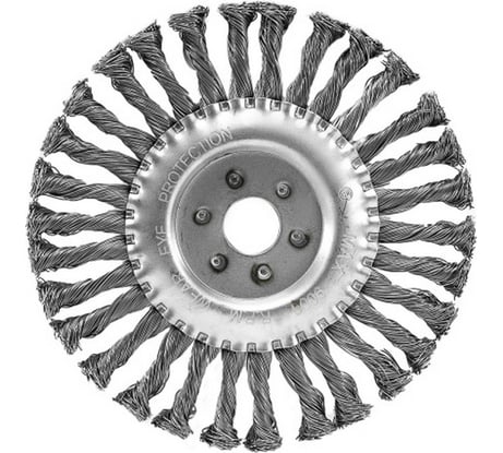 Щетка-крацовка плоская 175 мм, 22.2 мм, стальная витая проволока Pobedit 2126175
