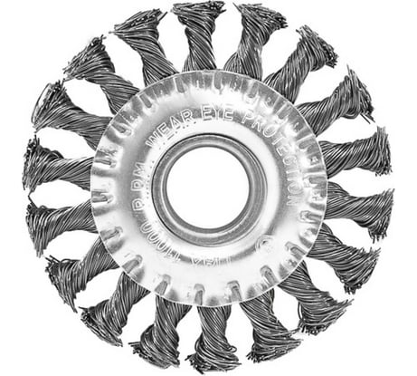 Щетка-крацовка плоская 100 мм, 22.2 мм, стальная витая проволока Pobedit 2126100