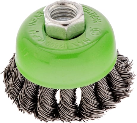 Щетка чашка (65 мм; М14; крученая проволока 0.5 мм) для УШМ СИБРТЕХ 746207