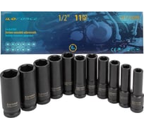 Набор головок ударных глубоких 6-гранных 11 предметов, 1/2''DR iLOFORCE IF-4117-5MPB(52561)