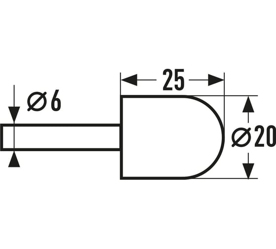 Шарошка абразивная конус, 25x20x6 мм РемоКолор 31-3-105