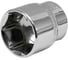 Головка торцевая 6-гранная с насечкой FLANK 32 мм, 1/2" DR, CrV Pobedit 2843532 4