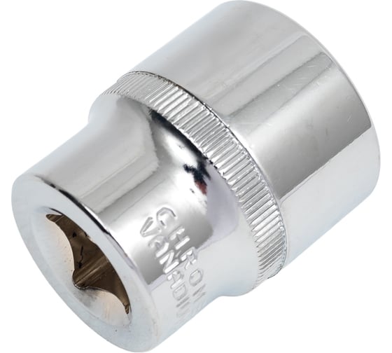 Головка торцевая 6-гранная с насечкой FLANK 27 мм, 1/2" DR, CrV Pobedit 2843527