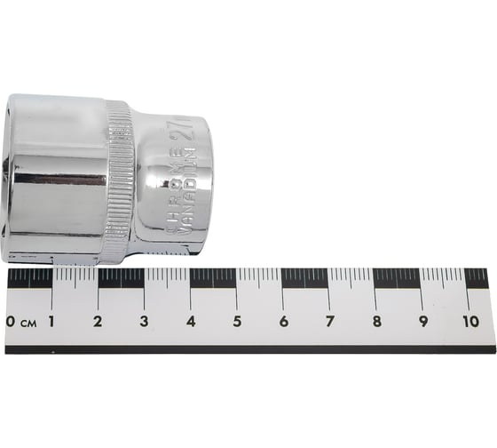Головка торцевая 6-гранная с насечкой FLANK 27 мм, 1/2" DR, CrV Pobedit 2843527