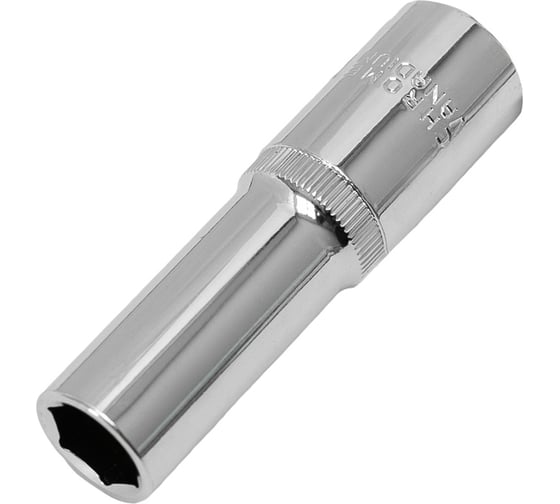 Головка торцевая 6-гранная удлиненная с насечкой FLANK 13 мм, 1/2" DR, CrV Pobedit 2844513