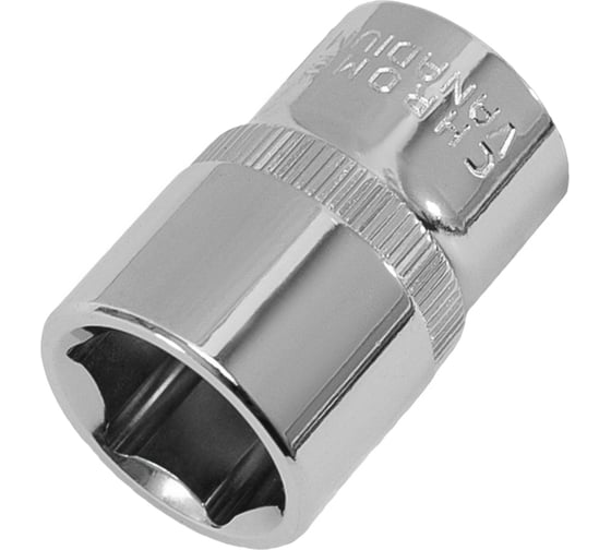 Головка торцевая 6-гранная с насечкой FLANK 18 мм, 1/2" DR, CrV Pobedit 2843518