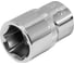 Головка торцевая 6-гранная с насечкой FLANK 18 мм, 1/2" DR, CrV Pobedit 2843518 4