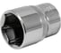 Головка торцевая 6-гранная с насечкой FLANK 24 мм, 1/2" DR, CrV Pobedit 2843524 4